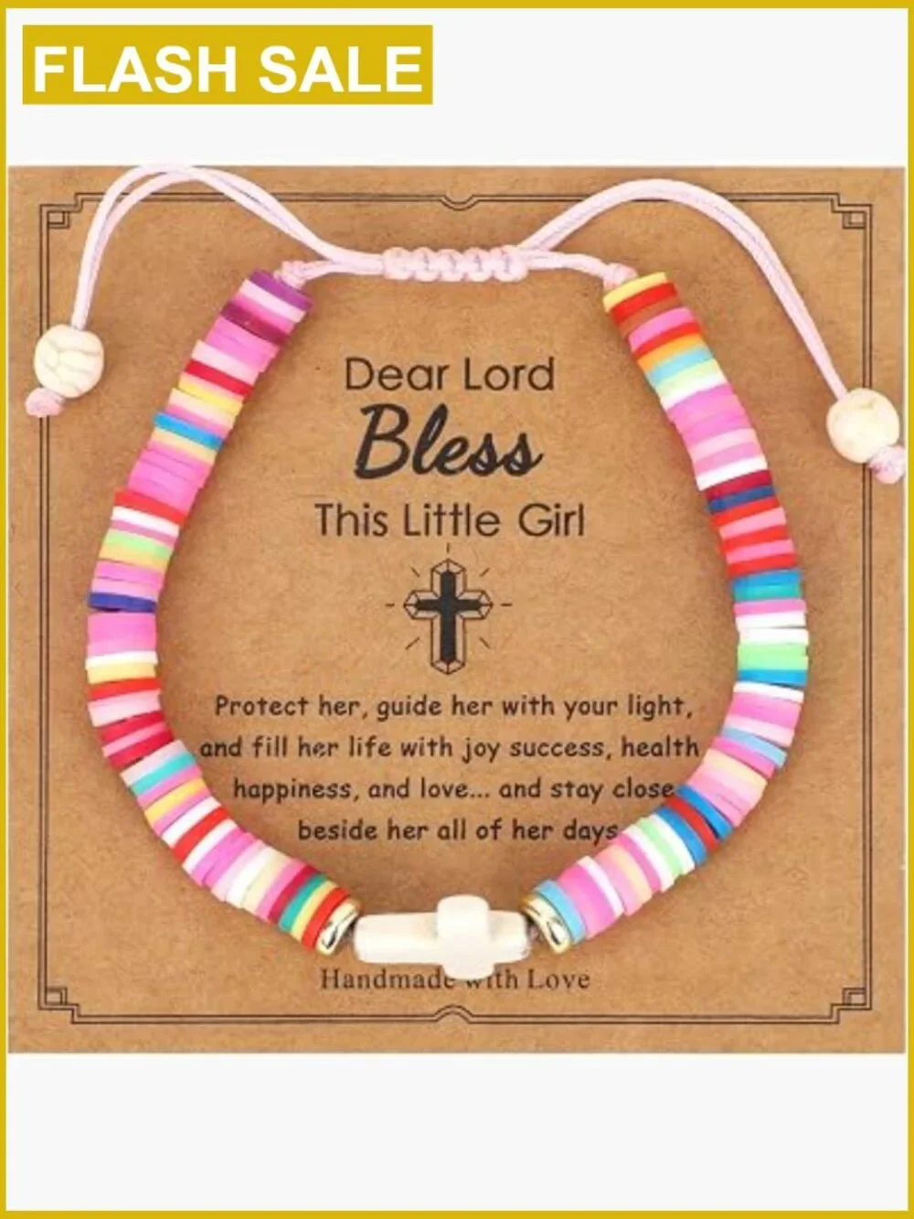 Cross Charm Bracelet for Girls Christian Jesus Jewelry Gift